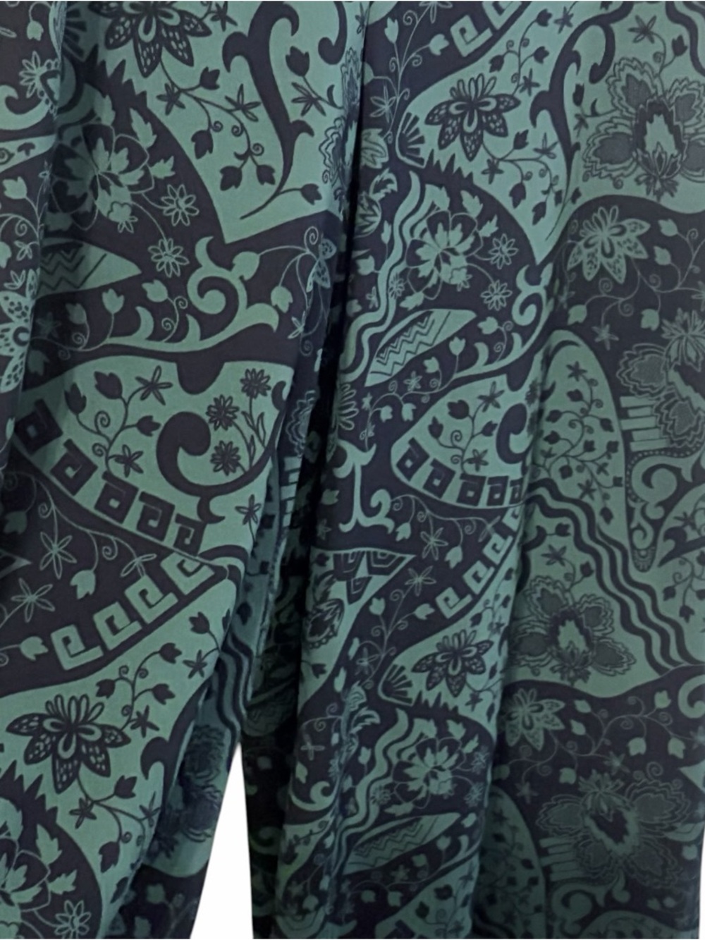 Sachin + Babi Dark Green Paisley Wide-Leg Pants - Picture 5 of 8